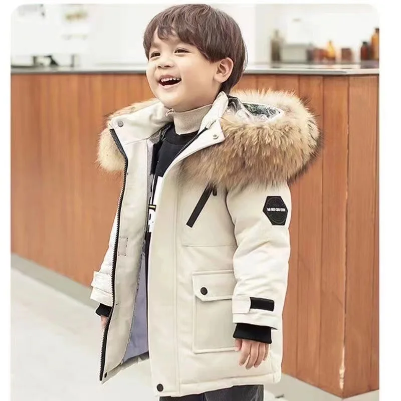 Abrigo grueso de invierno con capucha y algodón para niños - imagen 5