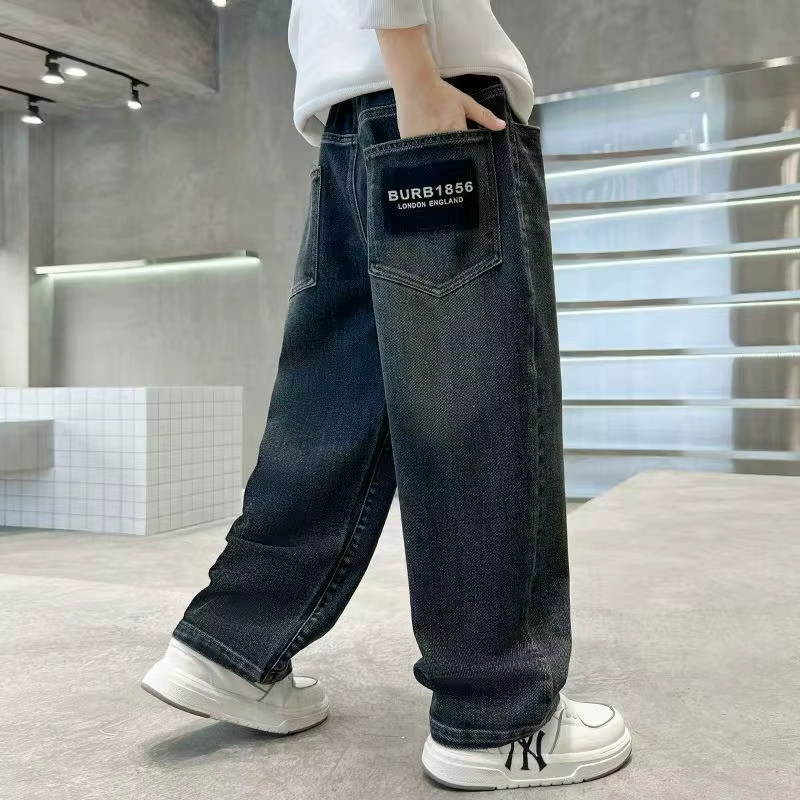 Pantalones vaqueros holgados para niños rectos primavera-otoño - imagen 3