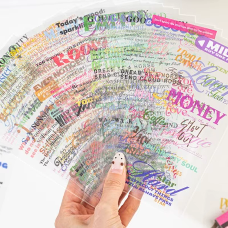 Pegatinas infantiles troqueladas PET para manualidades y scrapbooking