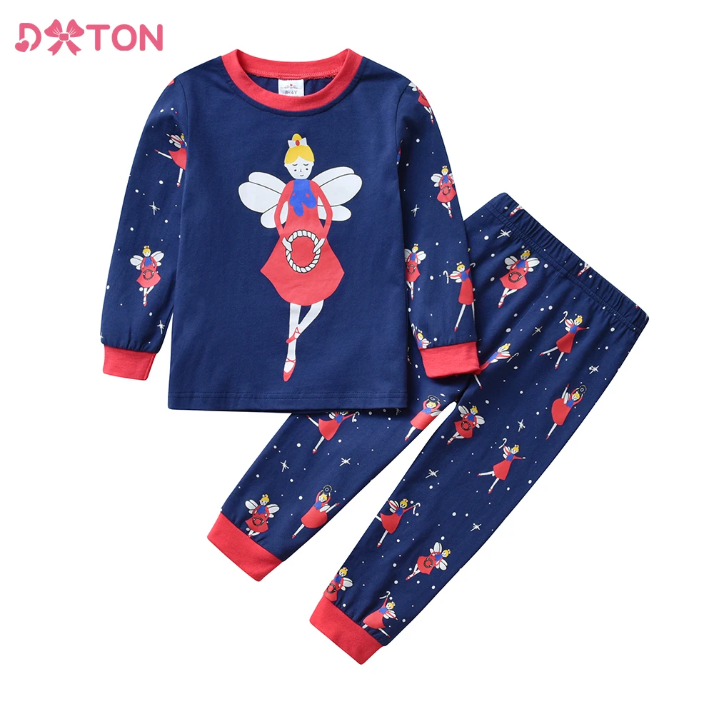 DXTON Pijama niña princesa de algodón: camiseta manga larga y pantalón - imagen 5