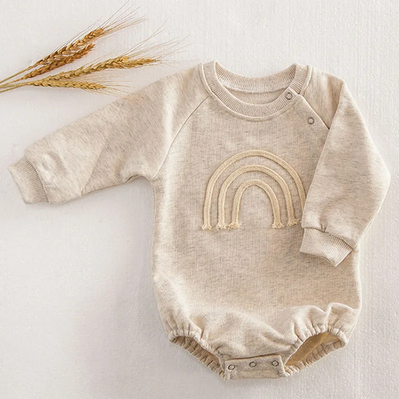 Milancel Body de primavera para bebé niña – Arcoíris holgado y fino - imagen 2