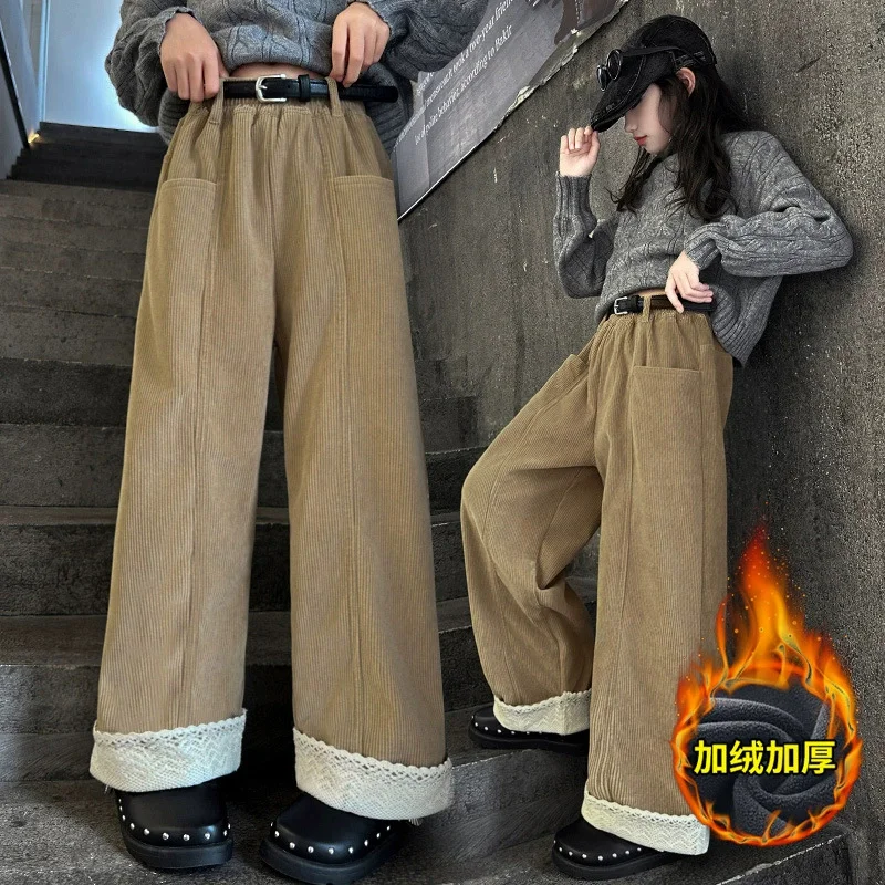 Pantalones acolchados de pana para niños de invierno - imagen 4