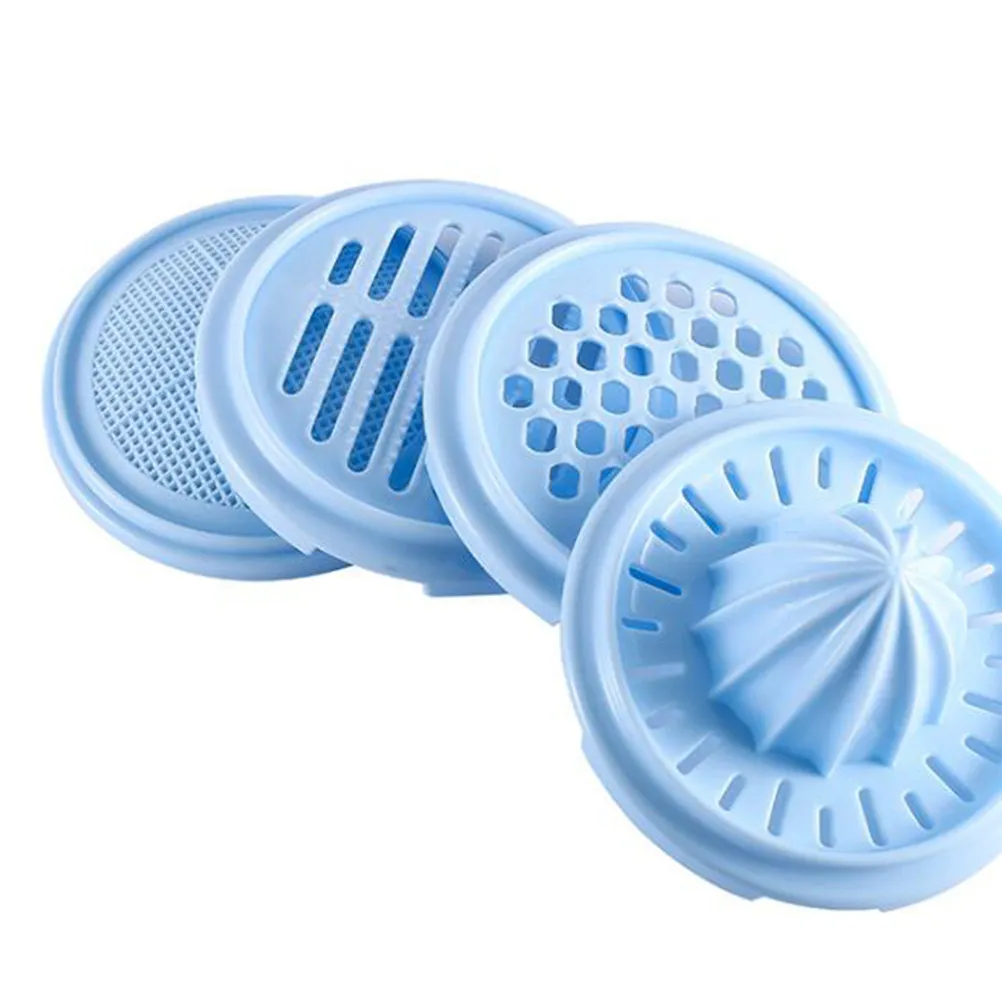 Triturador manual de alimentos para bebés en azul cielo - imagen 4
