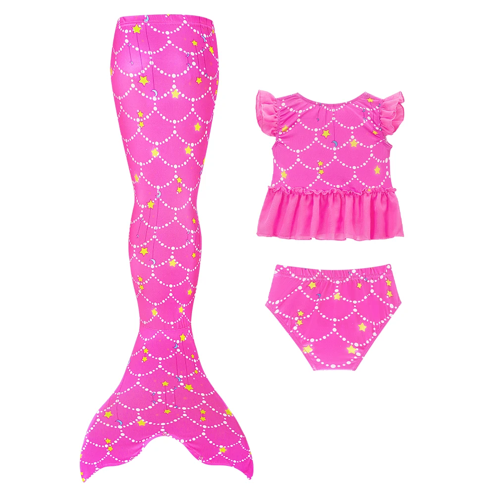 Traje de baño de sirena para niñas con cola de fantasía - imagen 4