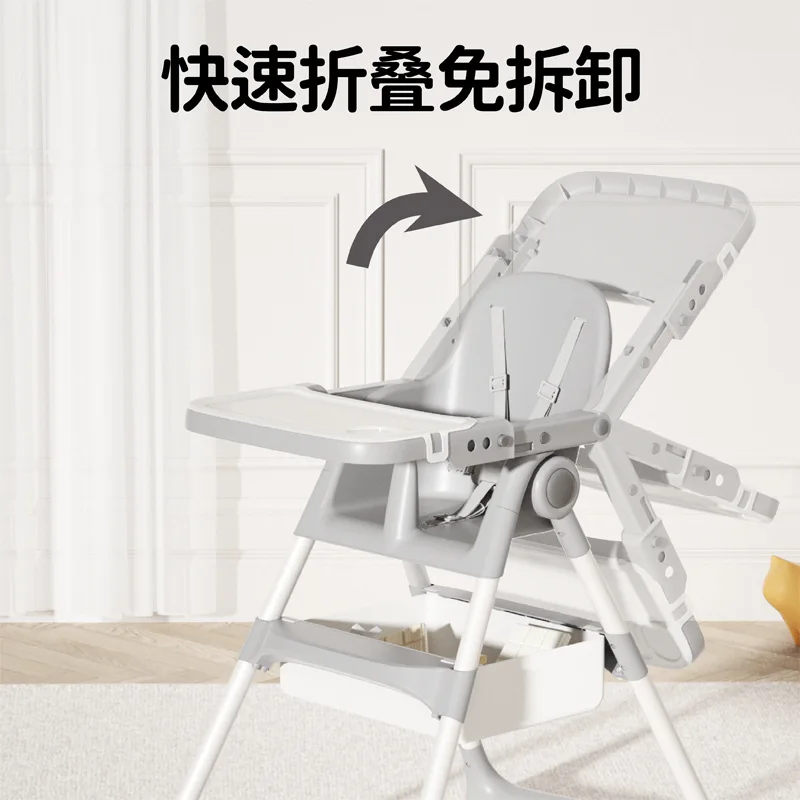 Silla de comedor infantil multifuncional con altura ajustable - imagen 4