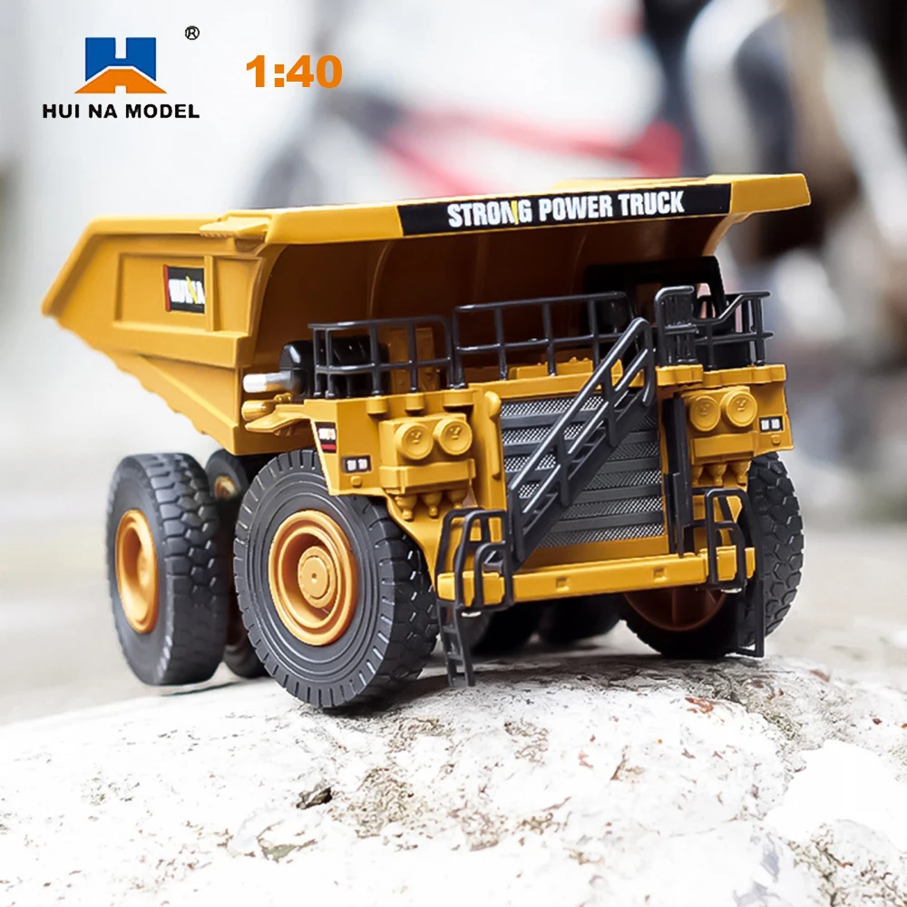 Huina Camión volquete de juguete metálico para construcción infantil - imagen 5