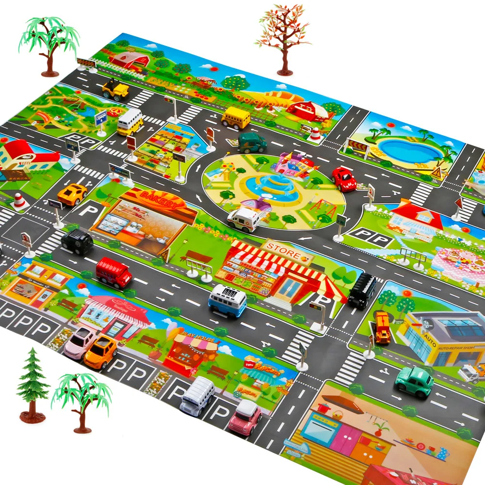 Alfombra de juego para bebe 100x130 - educativa, impermeable y segura