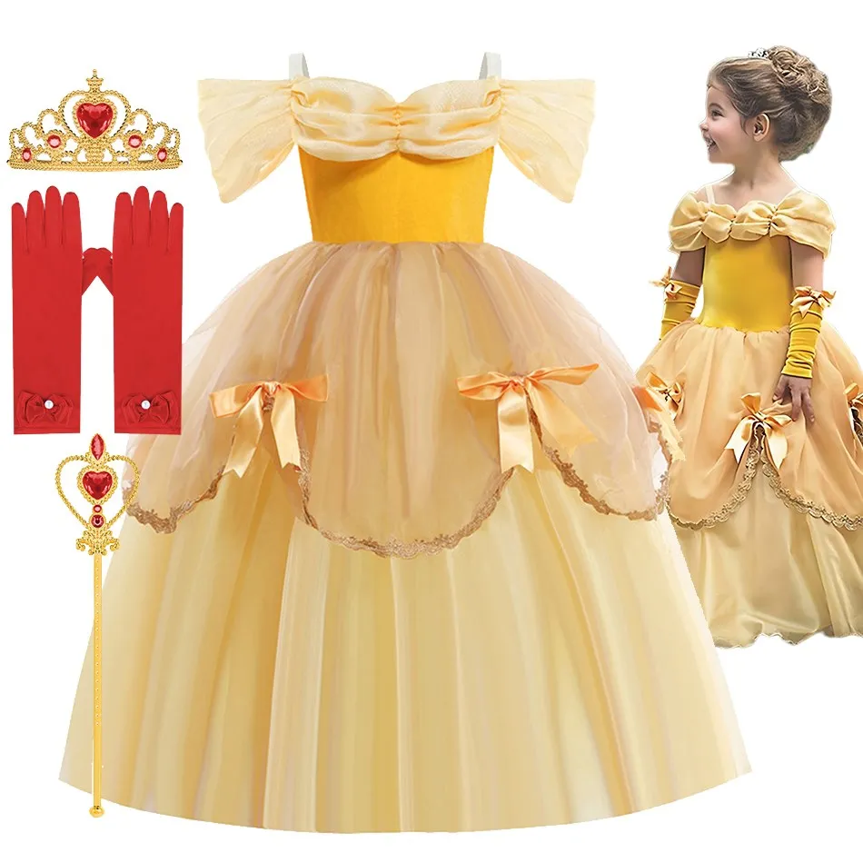 Disfraz Bella niña – Vestido de princesa Disney La Bella y la Bestia - imagen 2