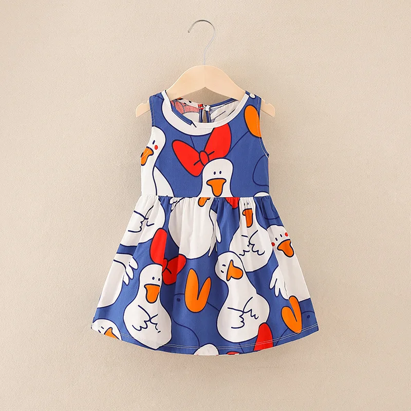 Vestido verano de algodón sin mangas para niña - imagen 3