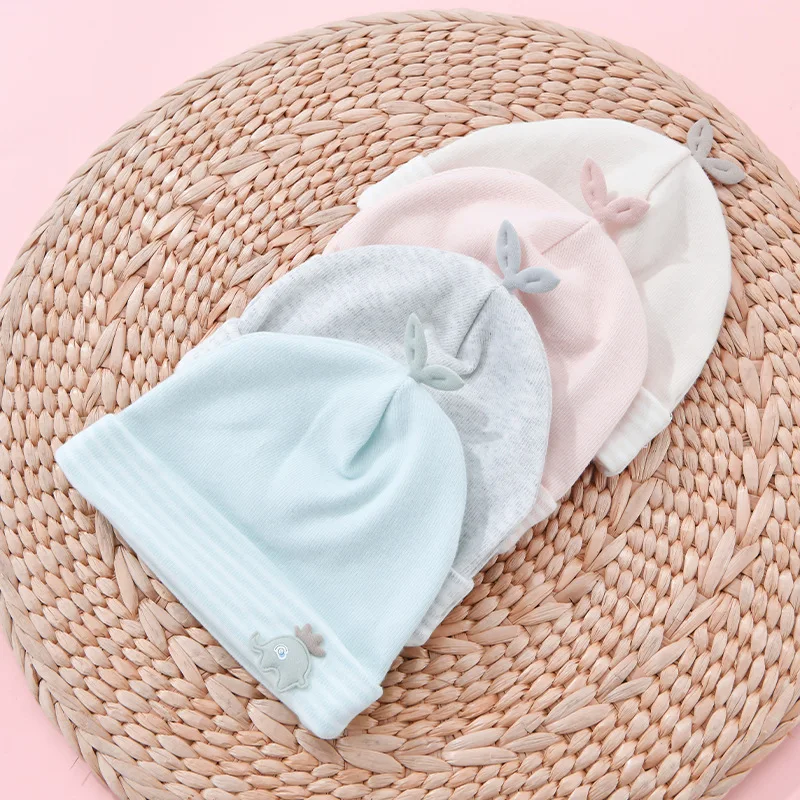 Gorro de algodón para bebé recién nacido delgado unisex primavera - imagen 5