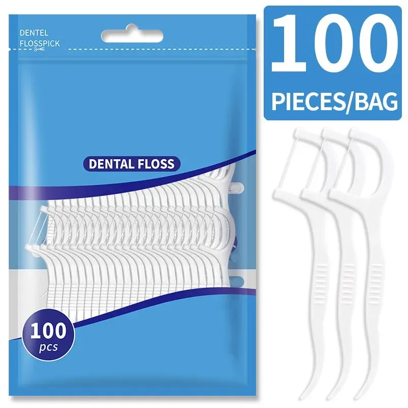 Hilo dental con palillos de plástico para limpieza interdental - imagen 4