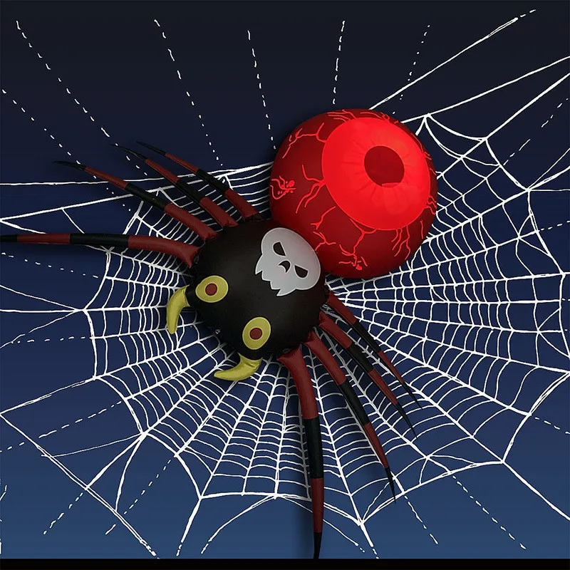 Araña inflable LED que brilla en la oscuridad para Halloween - imagen 3