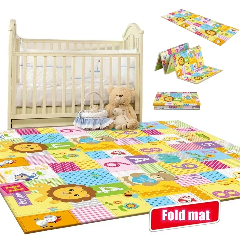 Alfombra plegable de juegos para bebés educativa y no tóxica - imagen 2
