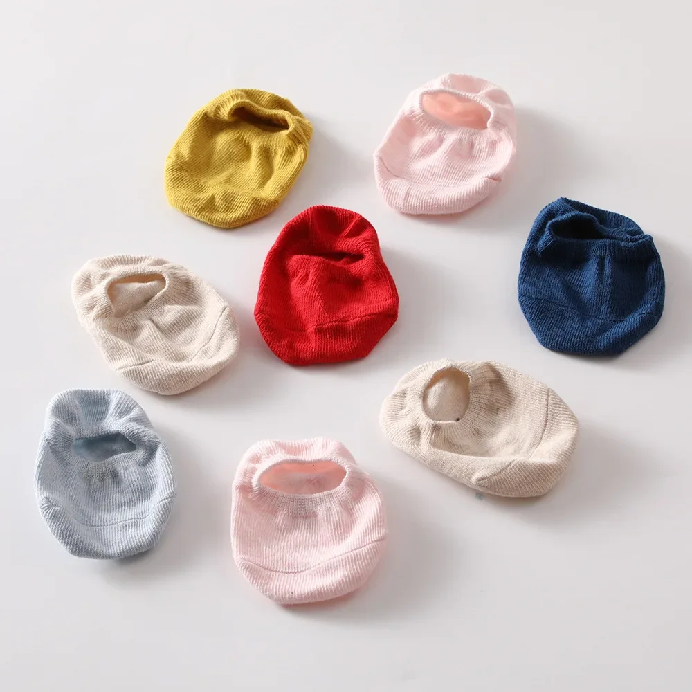Calcetines tobilleros antideslizantes de algodón para niños