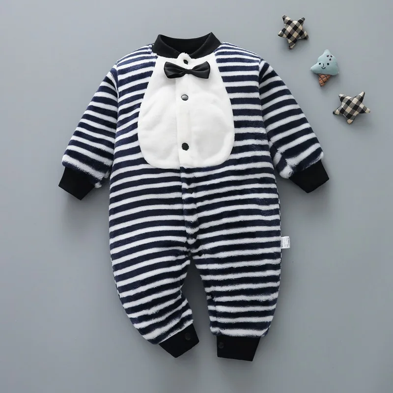 Pijama bebé de una pieza grueso para recién nacidos otoño-invierno - imagen 3
