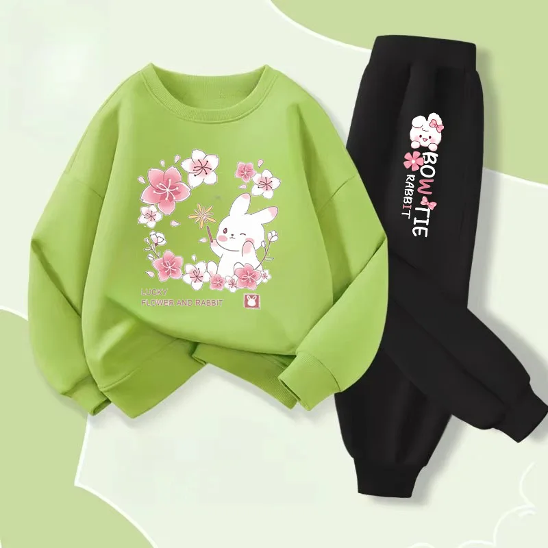 Conjunto infantil: sudadera con capucha y conejito – Primavera
