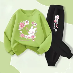 Conjunto infantil: sudadera con capucha y conejito – Primavera
