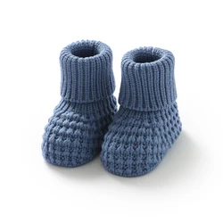 Botines de punto suaves y cálidos para recién nacidos unisex, cómodos