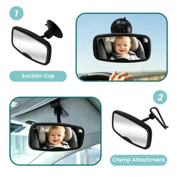 Espejo retrovisor para bebé irrompible 360° de ángulo amplio