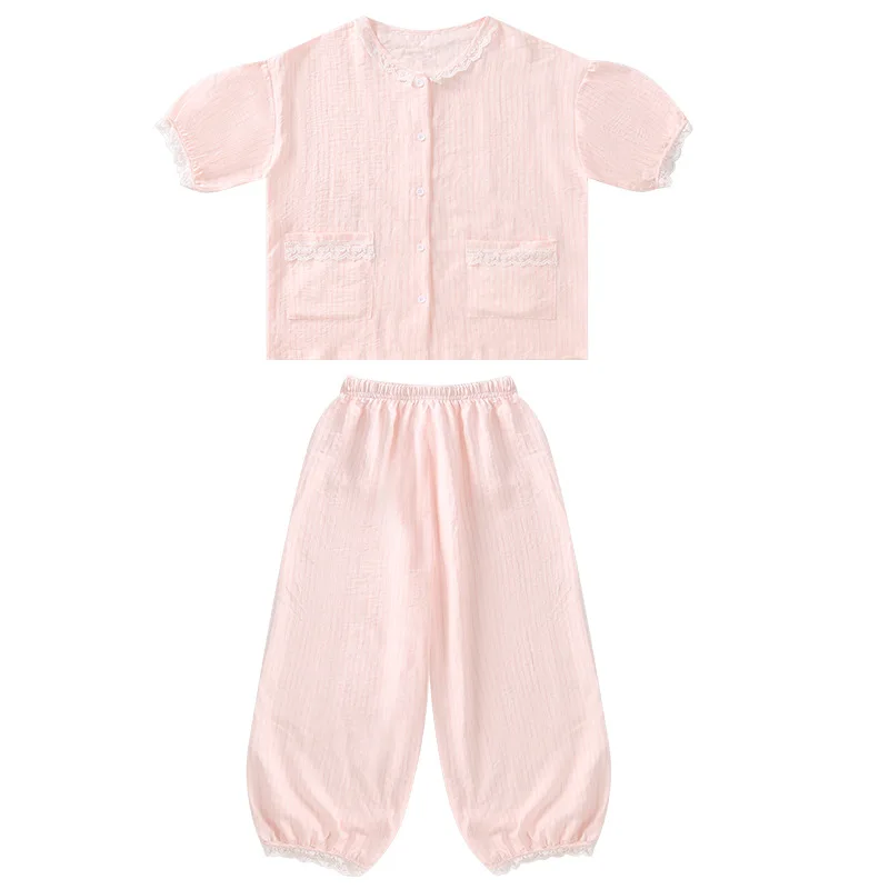 Conjunto de pijama princesa con encaje rosa para niña - imagen 3