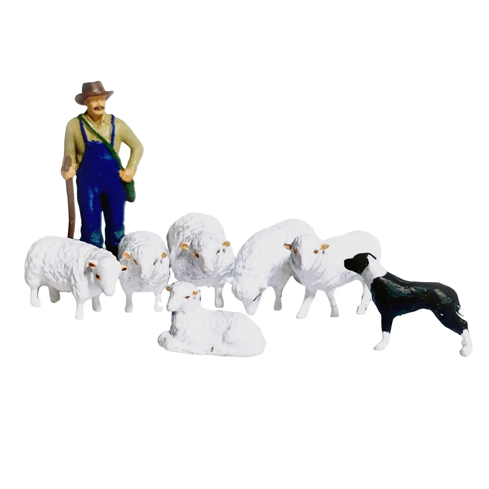 Figuras de granja en resina para micropaisajes hechos a mano