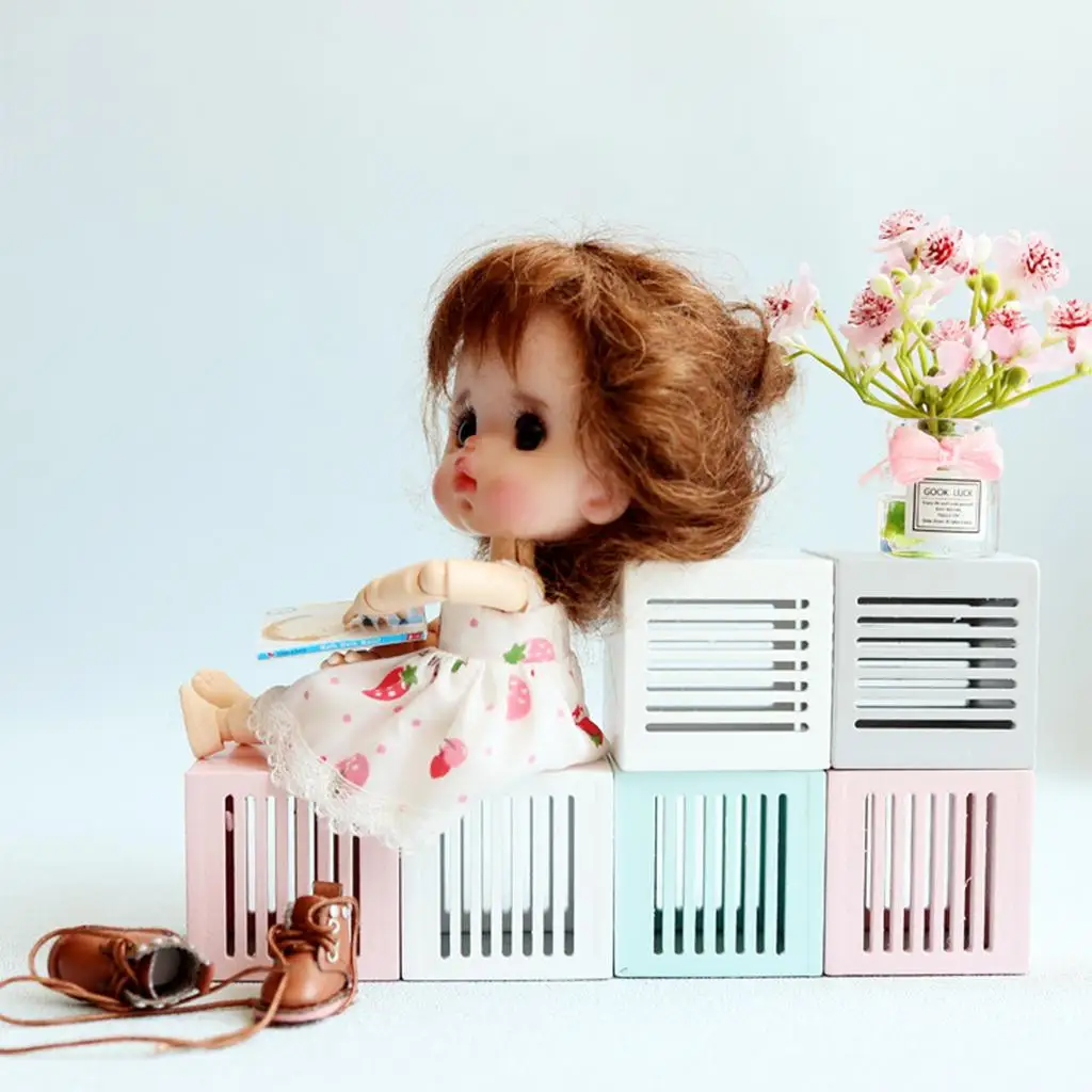 Muebles casa de muñecas madera – organizadores apilables - imagen 4