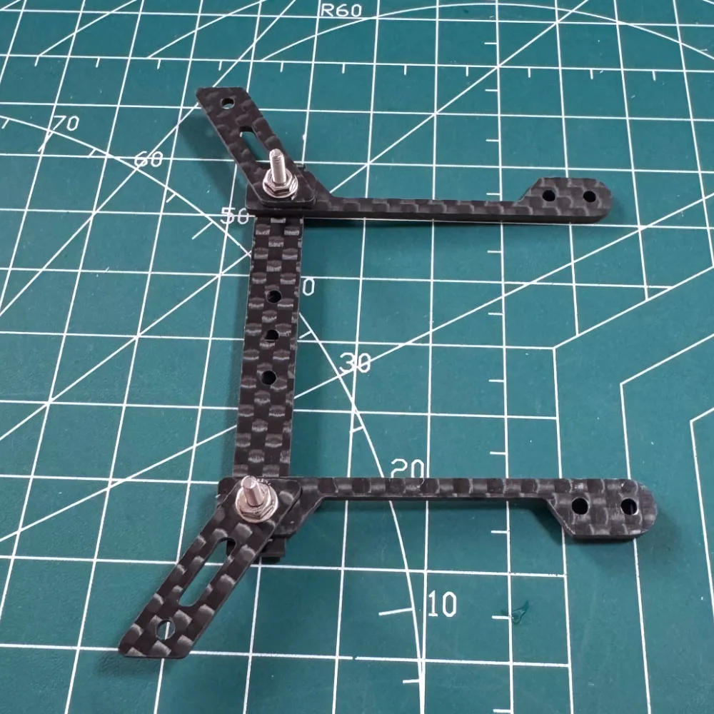 Placa amortiguadora frontal de carbono para chasis mini cuatro ruedas - imagen 5