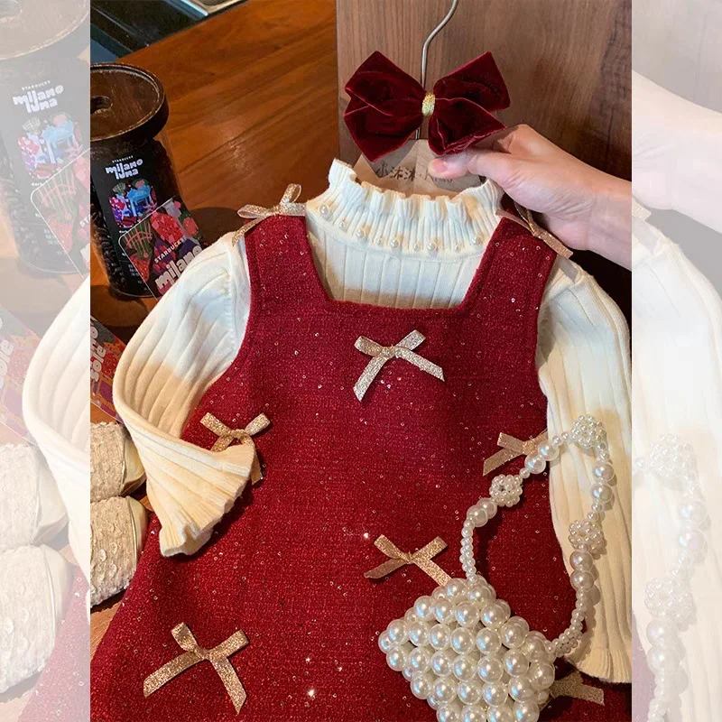 Vestido delantal infantil con tela gruesa