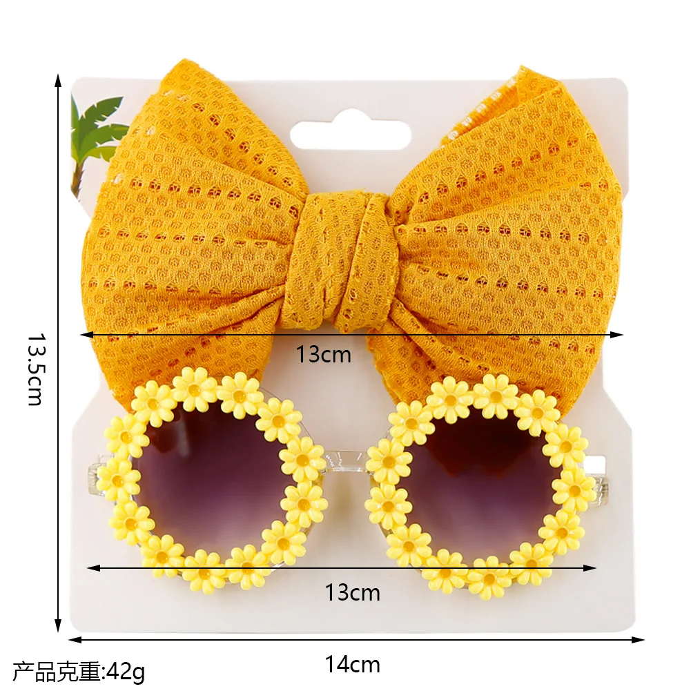 Gafas de sol para niña con diadema lazo — accesorios para el cabello - imagen 4