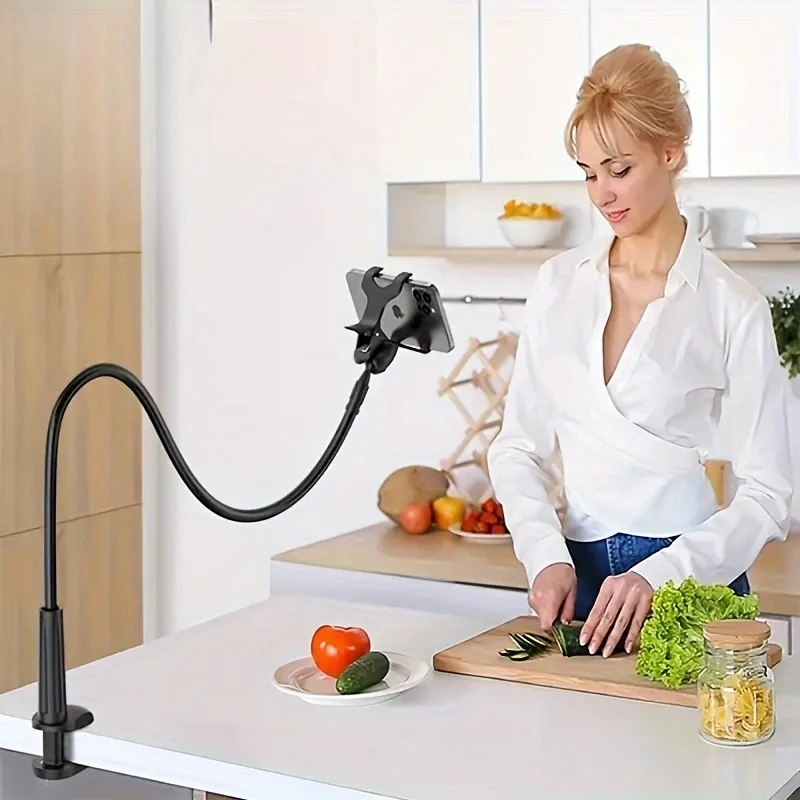 Soporte flexible con clip para iPhone 15 Pro Max – Cuello de cisne regulable