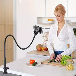 Soporte flexible con clip para iPhone 15 Pro Max – Cuello de cisne regulable