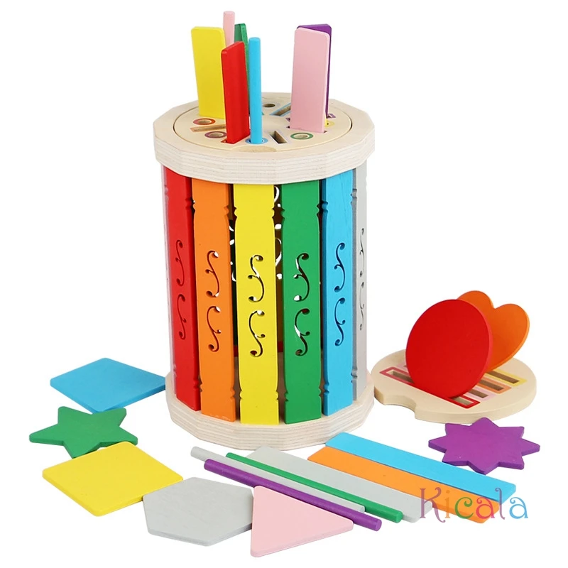 Juego Montessori clasificación de formas y colores madera para niños - imagen 4
