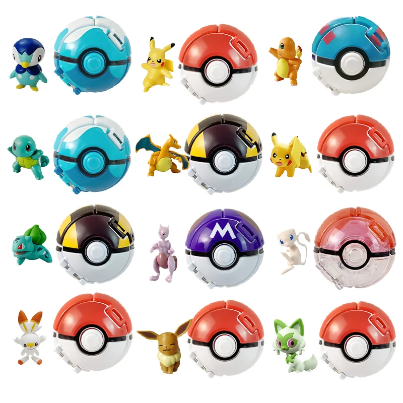 Bola y muñeco estilo Pokéball