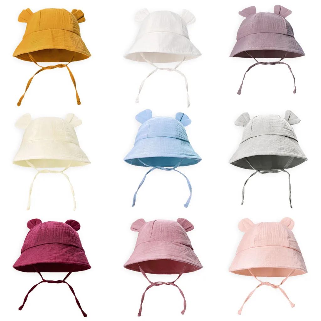 Sombrero solar de algodón para bebé con orejas de conejo - imagen 2