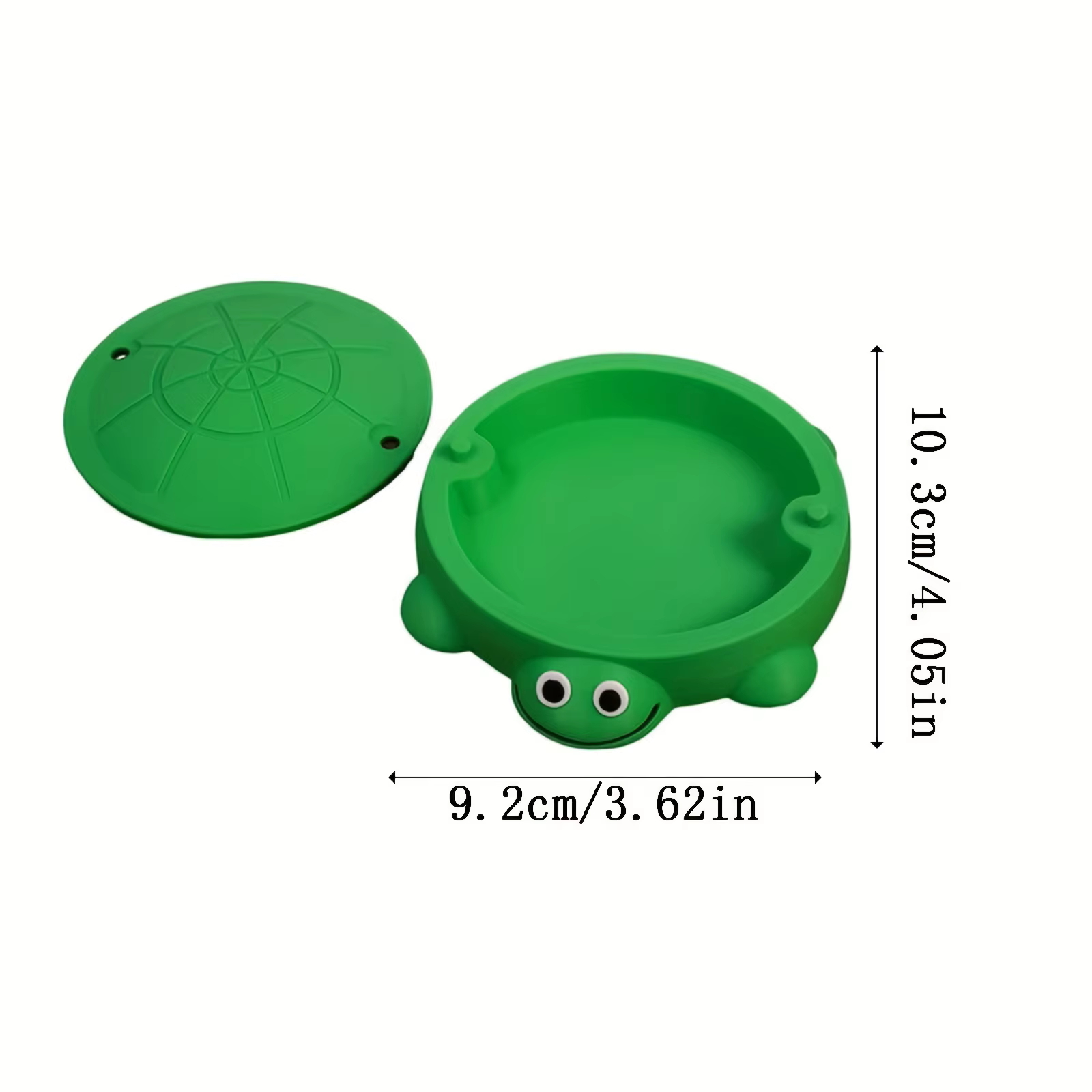 Mini caja de arena con tapa y figura de tortuga
