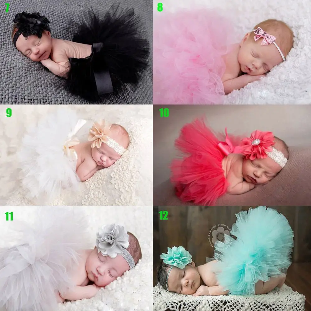 Accesorios de fotografía para recién nacido: falda tutú princesa - imagen 5