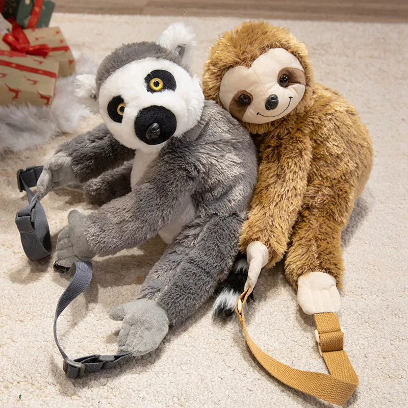 Mochila infantil de peluche con forma de perezoso - imagen 4