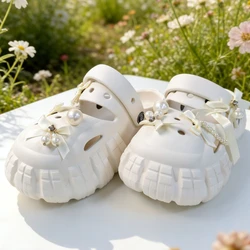 Sandalias de plataforma EVA con lazo para niña, suaves y cómodas