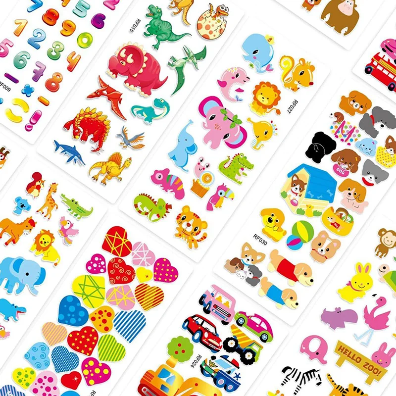 Pegatinas infantiles 3D de burbujas con dibujos animados para niños - imagen 5