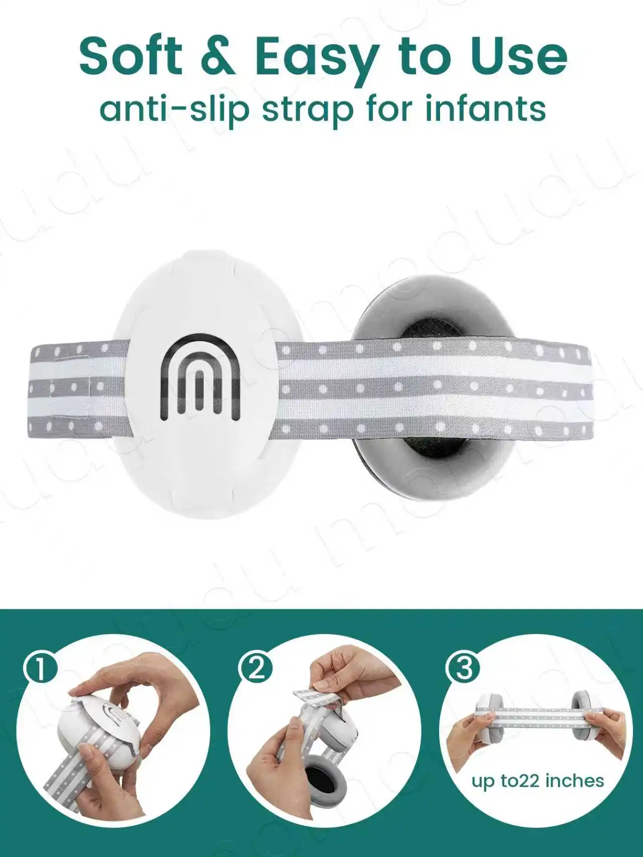 Orejeras para bebés con protección auditiva y diadema ajustable - imagen 2