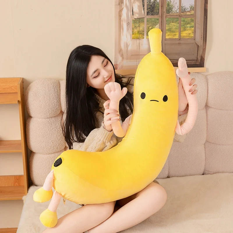 Almohada blanda con forma de plátano y berenjena para niños - imagen 3