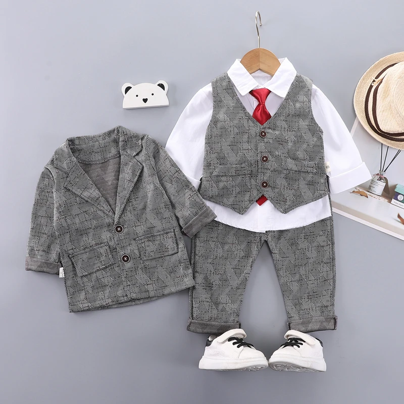 Conjunto bebé primavera y otoño con abrigo manga larga - imagen 2