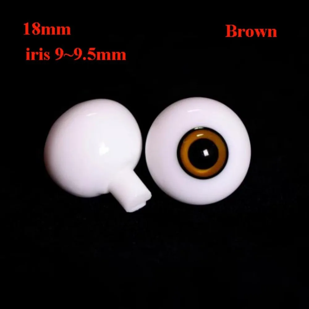 Ojos de cristal para muñecas BJD, colores marrón, rojo y azul
