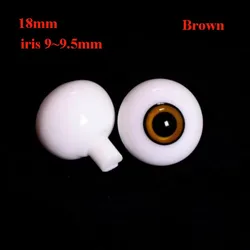 Ojos de cristal para muñecas BJD, colores marrón, rojo y azul