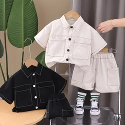 Conjunto de verano bebé: camisa manga corta y pantalón corto