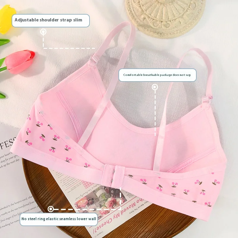 Sujetador de algodón para niñas adolescentes, suave y cómodo - imagen 3