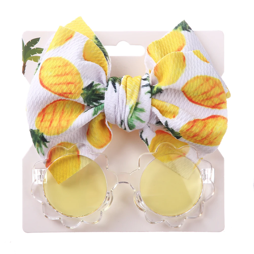 Gafas de sol para bebé con flores y diadema de nailon - imagen 2