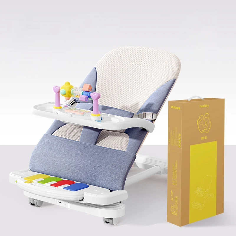 Mecedora reclinable para bebé con música y bandeja - imagen 4