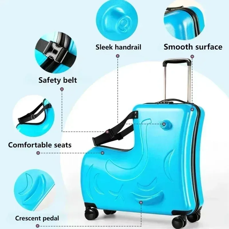 Maleta-asiento para scooter infantil – Cinturón extraíble y ruedas 360° - imagen 5