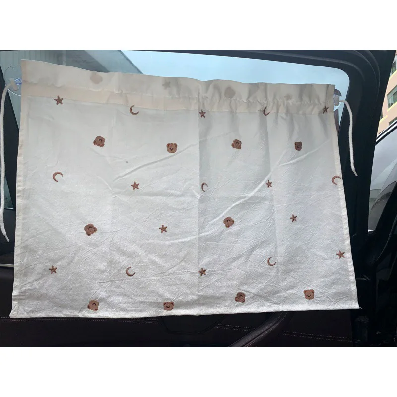 Oso Kawaii – Parasol coche bebé con protección UV - imagen 5